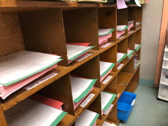 Processed questionnaires for homeless families in the Salinas City Elementary School District.